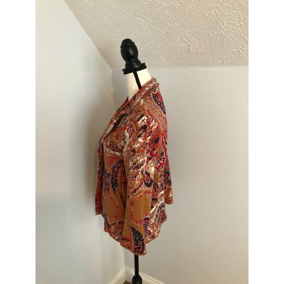 Anthropologie Moth Paisley Intarsia Blazer - Size Extra Small - Picture 3 of 13